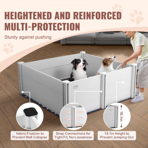 Dog Whelping Box 48 x 48 x 181in Whelping Box for Dogs and Puppies