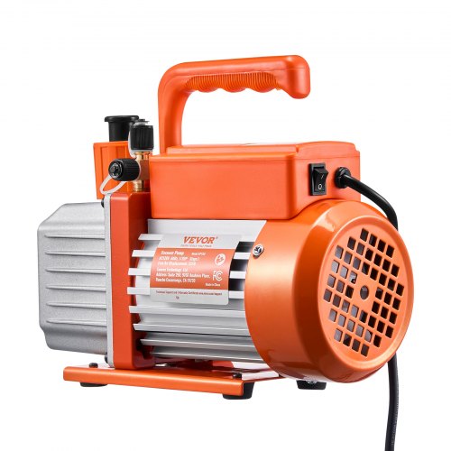 Vacuum Pump 5 CFM HVAC Single Stage Rotary Vane Vacuum Pump for R134a R22