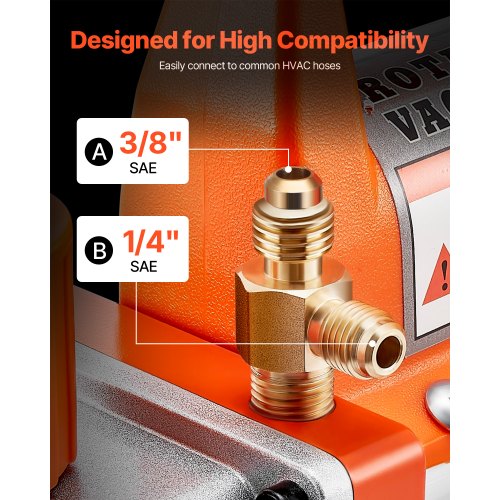 Vacuum Pump 35 CFM 14 HP HVAC Single Stage Rotary Vane AC Vacuum Pump