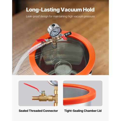 3 Gallon Vacuum Chamber with Pump 35 CFM Stainless Steel Degassing