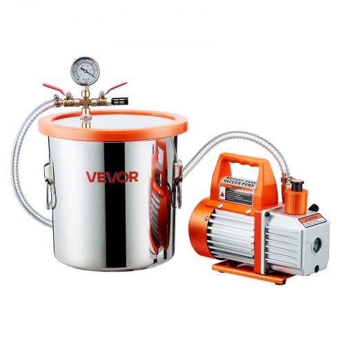 3 Gallon Vacuum Chamber with Pump 35 CFM Stainless Steel Degassing