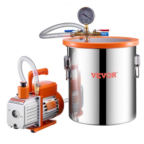 5 Gallon Vacuum Chamber and 35 CFM Pump Kit Stainless Steel Chamber