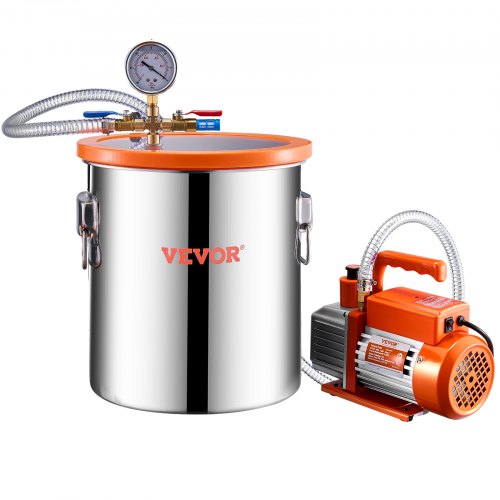 5 Gallon Vacuum Chamber and 35 CFM Pump Kit Stainless Steel Chamber