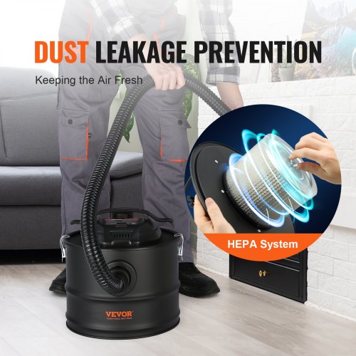 Ash Vacuum Cleaner 4 Gallon with 1200W Powerful Suction Ash Vac Collector