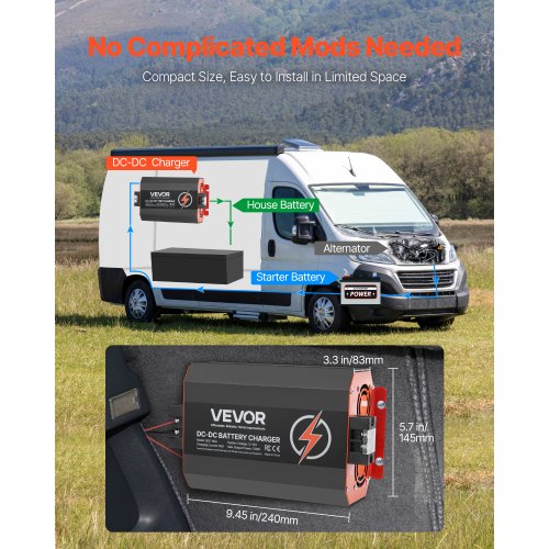 12V 60A DC to DC Battery Charger 750W OnBoard Battery Charger for LeadAcid