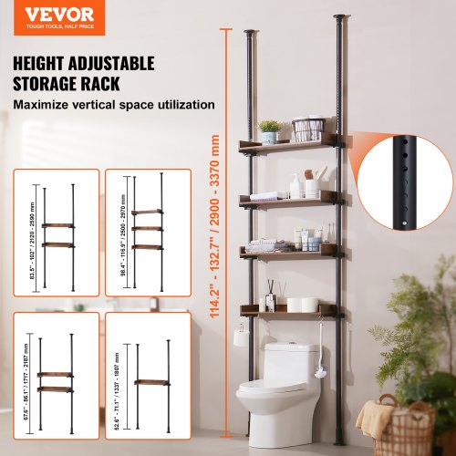 Over the Toilet Storage 4Tier Bathroom Shelf Rack Space Saver Organizer – 7