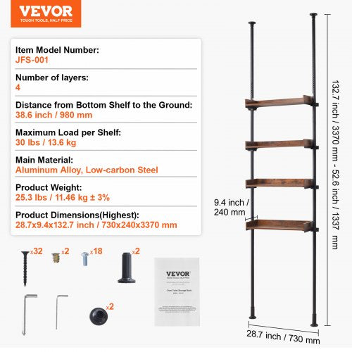 Over the Toilet Storage 4Tier Bathroom Shelf Rack Space Saver Organizer – 7