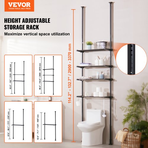 Over the Toilet Storage 4Tier Bathroom Shelf Rack Space Saver Organizer – 7