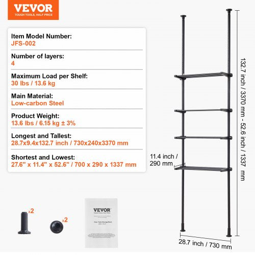 Over the Toilet Storage 4Tier Bathroom Shelf Rack Space Saver Organizer – 7