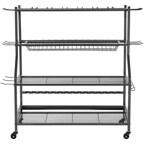 Fishing Rod Holder for 15Rods Mobile Fishing Pole Rack Cart with Wheels