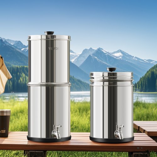 Gravityfed Water Filter System 225G 304 StainlessSteel Countertop