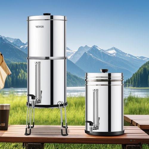 Gravityfed Water Filter System 225G 304 StainlessSteel Countertop Water