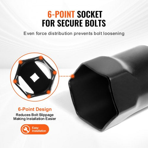 Wheel Bearing Locknut Socket Set 12 inch Drive 7 Piece SAE and Metric