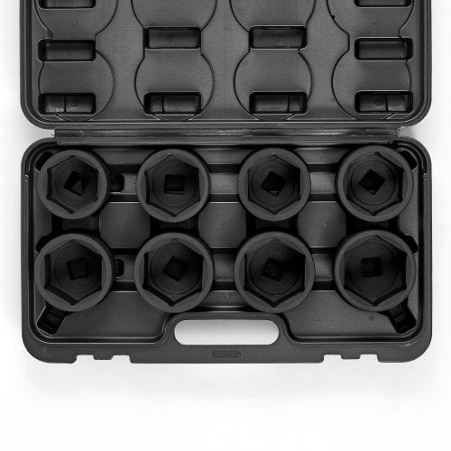 Axle Nut Impact Socket Set 34 Drive 6Point 8Piece SAE Spindle Nut
