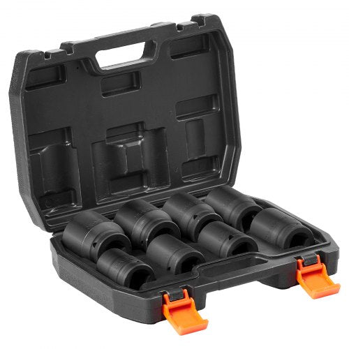 Axle Nut Impact Socket Set 34 Drive 6Point 8Piece Metric Spindle Nut