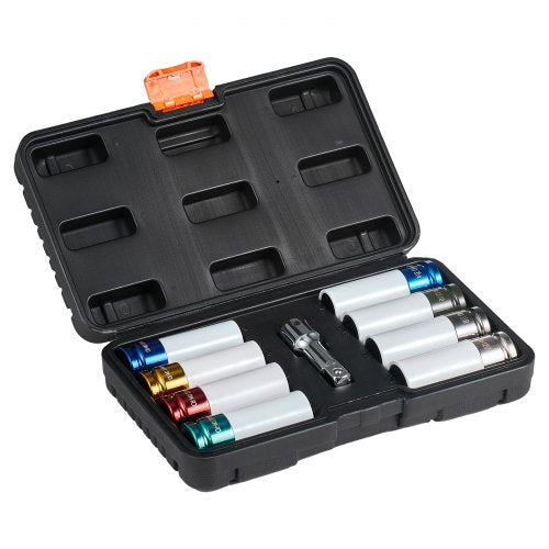 Lug Nut Impact Socket Set 12 inch Drive Metric and SAE 6Point Deep Socket