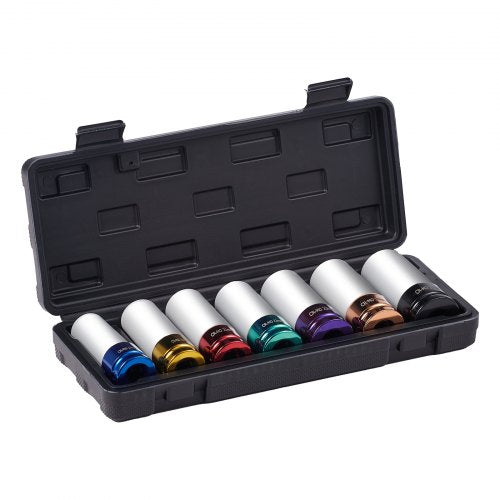 Lug Nut Impact Socket Set 12 inch Drive Metric 6Point Deep Socket Set 7