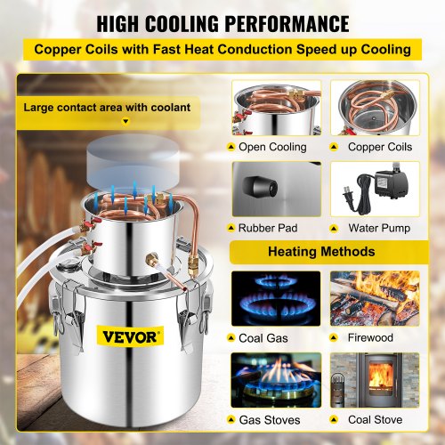 Alcohol Still 132Gal50L Alcohol Distiller with Circulating Pump Alcohol
