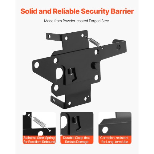 SelfLocking Gate Latch Metal Heavy Duty Automatic Gravity Lever Door