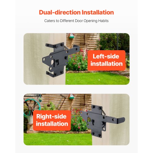 SelfLocking Gate Latch Metal Heavy Duty Automatic Gravity Lever Door