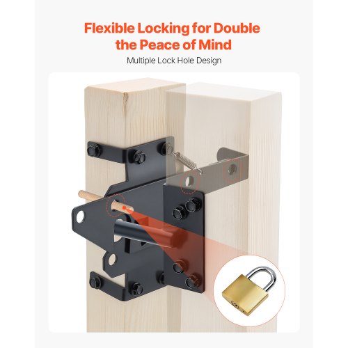 SelfLocking Gate Latch Metal Heavy Duty Automatic Gravity Lever Door