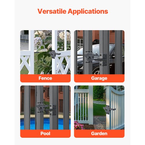 SelfLocking Gate Latch Metal Heavy Duty Automatic Gravity Lever Door