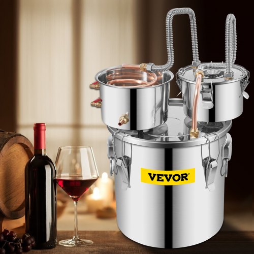 Alcohol Still 5 Gallon Stainless Steel Alcohol Distiller with Copper Tube