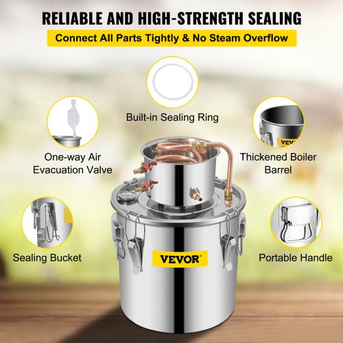 Alcohol Still 96Gal38L Alcohol Distiller with Circulating Pump Alcohol