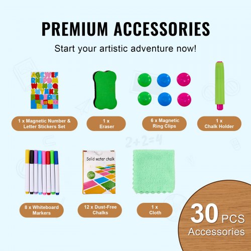 Art Easel for Kids 2in1 Wooden DoubleSided Kids Art Easel with Magnetic