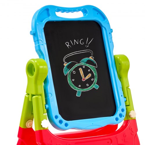 2in1 Kids Art Easel DoubleSided Magnetic Whiteboard Chalkboard Rotating –