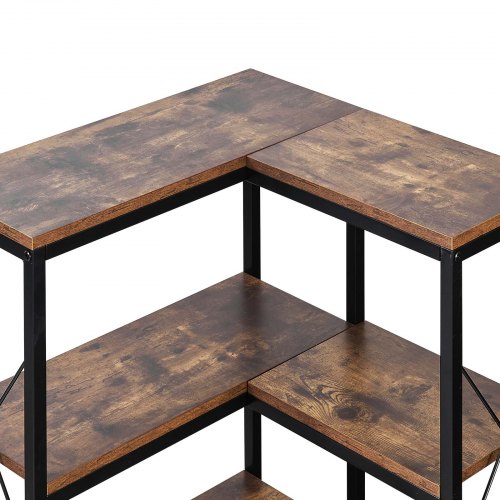 7 Tier Corner Bookshelf 79 Tall Corner Bookcase with Heavy Duty Metal