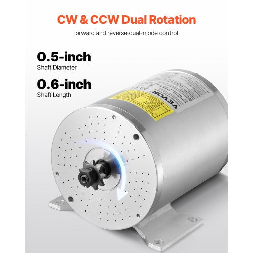 1800W Electric Brushless DC Motor Kit – 48V 4500rpm Motor with Upgraded