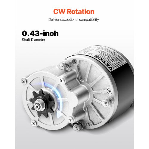250W Electric Powerful DC Motor Kit – 24V 2700rpm Brushed Motor with Upgraded