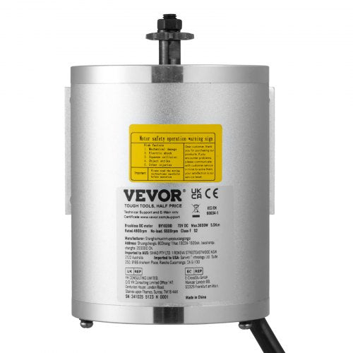 3000W Electric Brushless DC Motor 72V 4900rpm Go Kart Electric Motor