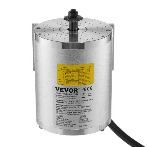 3000W Electric Brushless DC Motor 72V 4900rpm Go Kart Electric Motor