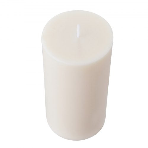 3 Pack White Unscented Pillar Candles 65 Hours Long Burning Pillar Candle