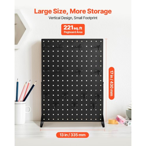 Pegboard Display Stand 17 x 13 Inch Tabletop Pegboard Display Stand with 15