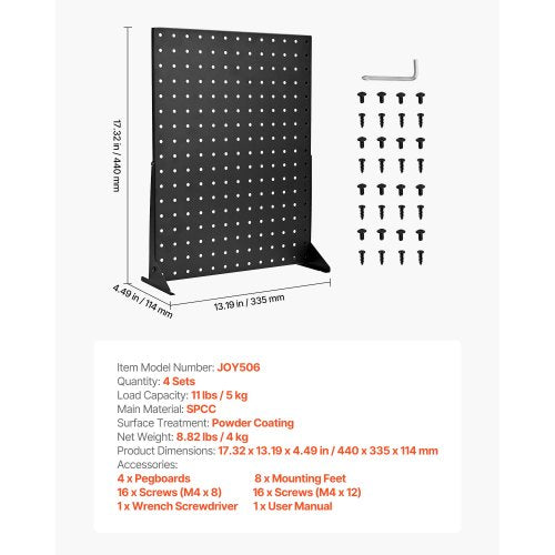 Pegboard Display Stand 17 x 13 in Tabletop Pegboard Display Stand