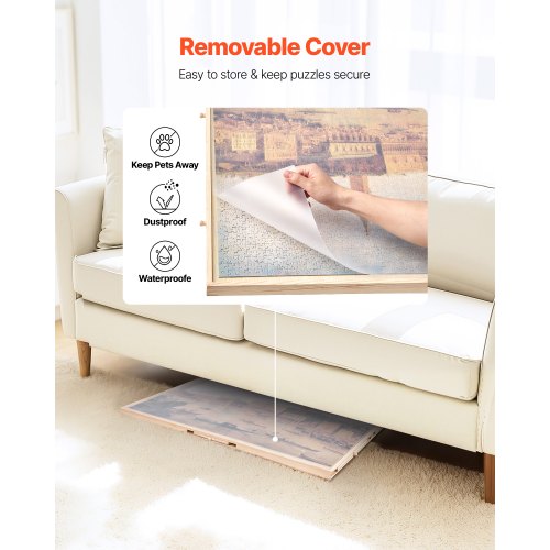 2000 Piece Rotating Puzzle Board with 5 Drawers and Cover 40x29 in Portable