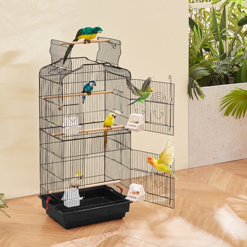 41inch Open Top Large Parrot Bird Cage Hanging Bird Cage for Parakeets