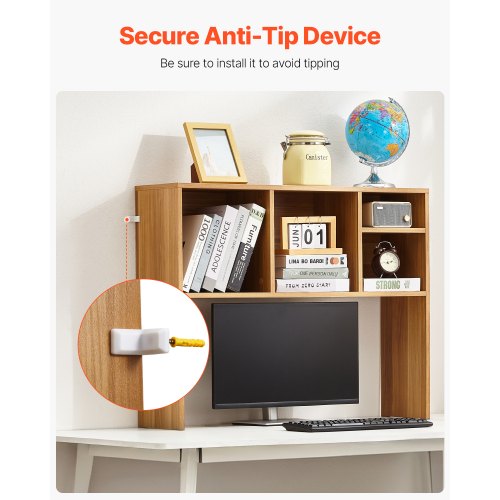 Desktop Bookshelf 1Tier Wood Desktop Storage Organizer 37 x 94 x 287