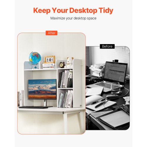 Desktop Bookshelf 2Tier Desktop Storage Organizer 37.2 x 9.5 x 28.9