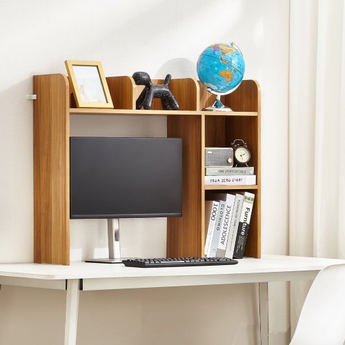 Desktop Bookshelf 2Tier Wood Desktop Storage Organizer 372 x 95 x