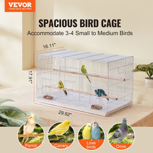 30inch Flight Bird Cage Stackable Bird Cage for Small Parrots Canaries