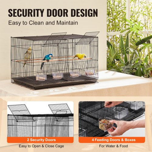 30inch Flight Bird Cage Stackable Divided Small Parakeet Cage for Parrots