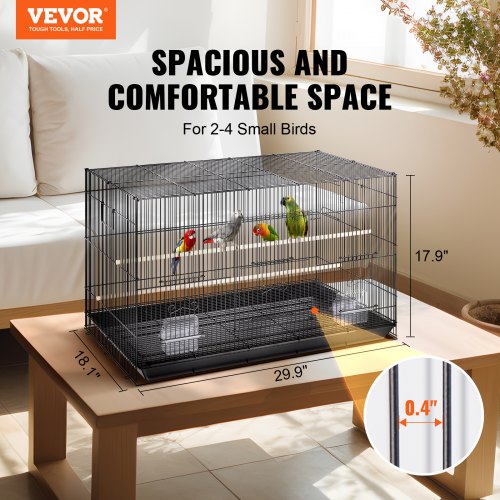 30 inch Bird Cage Metal Large Parakeet Cages for Cockatiels Small Parrot