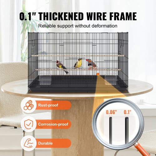 30 inch Bird Cage Metal Large Parakeet Cages for Cockatiels Small Parrot