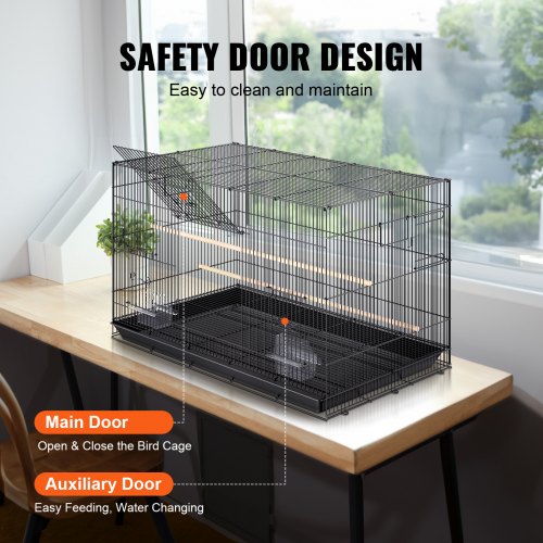 30 inch Bird Cage Metal Large Parakeet Cages for Cockatiels Small Parrot