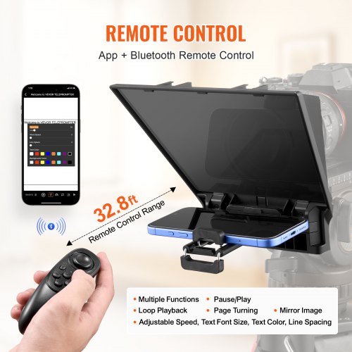 Teleprompter 8 Aluminum Alloy Desktop Prompter with Adjustable