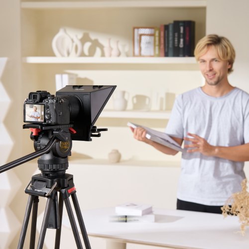 Teleprompter 8 Aluminum Alloy Desktop Prompter with Adjustable
